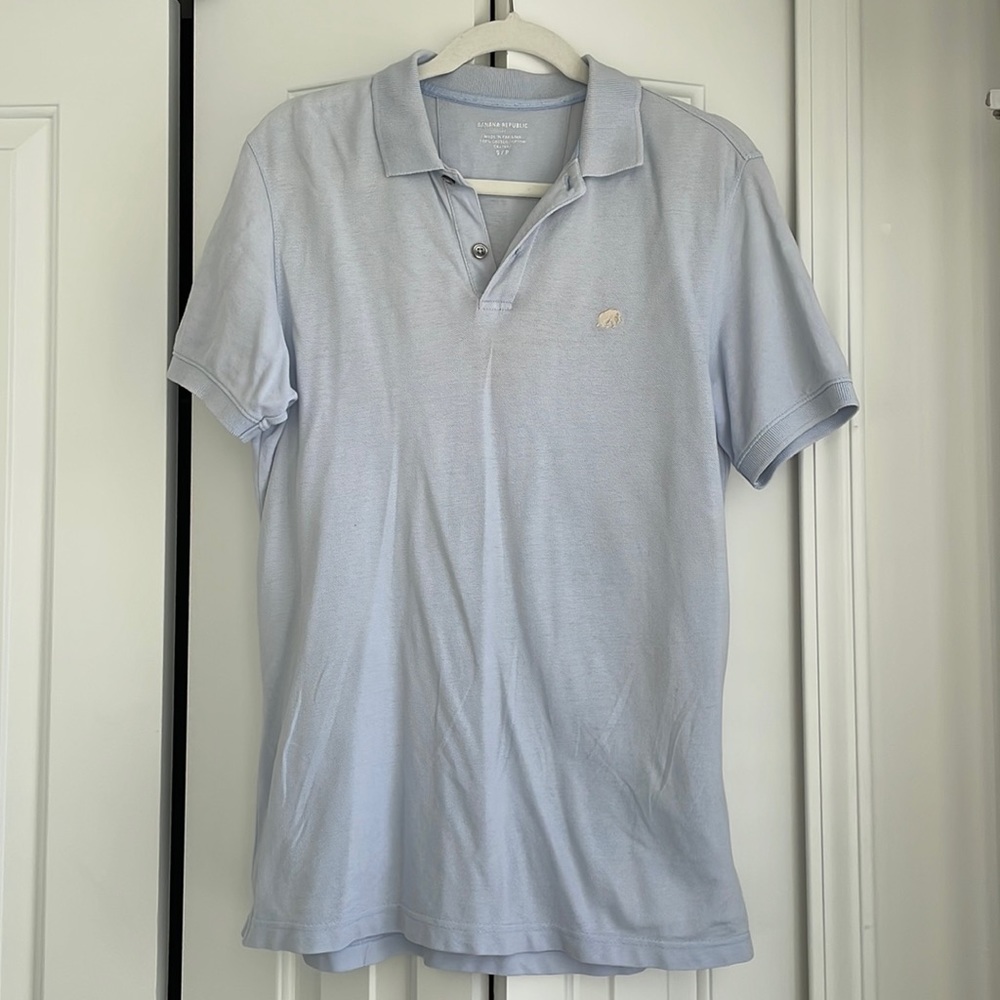 Light blue polo shirt. Banana republic Size small